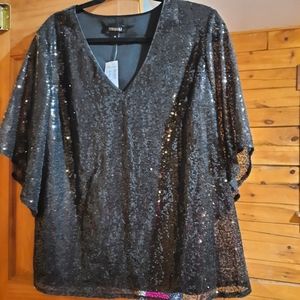 New with Tags! Dressbarn Roz & Ali Sequins Top XL